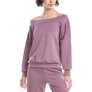 Ariella Womens  Off-The-Shoulder Scuba Sweatshirt, Purple